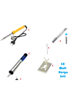 Havya Lehim Set 30 W - 6 Parça Lehim Seti Havya Lehim Set 30 W - 6 Parça Lehim Seti