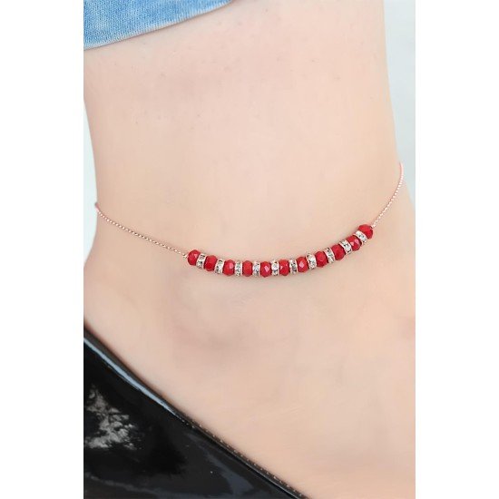 Bordo Miyuki Taşlı Hal Hal