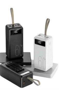 Hızlı Şarj 4 Çıkışlı Powerbank 60.000 Mah Taşınabilir Dijital Göstergeli Hızlı Şarj 4 Çıkışlı Powerbank 60.000 Mah Taşınabilir Dijital Göstergeli