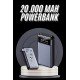 Hızlı Şarj Özellikli 20.000 Mah Dijital Göstergeli USB Girişli Android ve İOS Uyumlu Powerbank