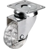 Hts 301 - 50x20 mm Şeffaf Makaralı Tablalı Teker