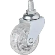 Hts 326 - 50x20 mm Şeffaf Makaralı Vidalı Teker 4 Adet