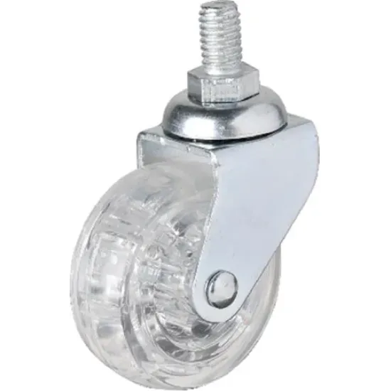 Hts 326 - 50x20 mm Şeffaf Makaralı Vidalı Teker 4 Adet