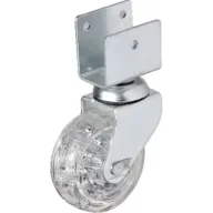 Hts 328 - 50x20 mm Şeffaf Makaralı Kısa U Tablalı Teker 4 Adet