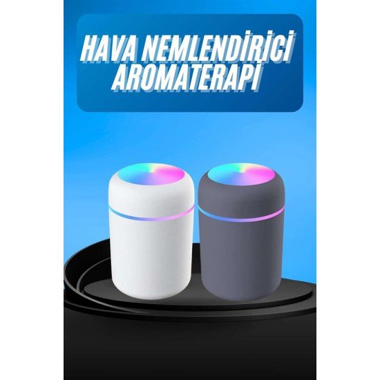 Humidifier LED Işıklı Mini Ortam Oda Kokusu Aromaterapi Buhardanlık