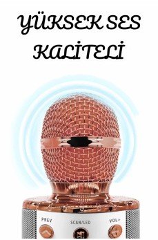 Şarjlı ve Uzun Pil Ömürlü Karaoke Mikrofon USB Bellek Destekli, Profesyonel Ses Şarjlı ve Uzun Pil Ömürlü Karaoke Mikrofon USB Bellek Destekli, Profesyonel Ses