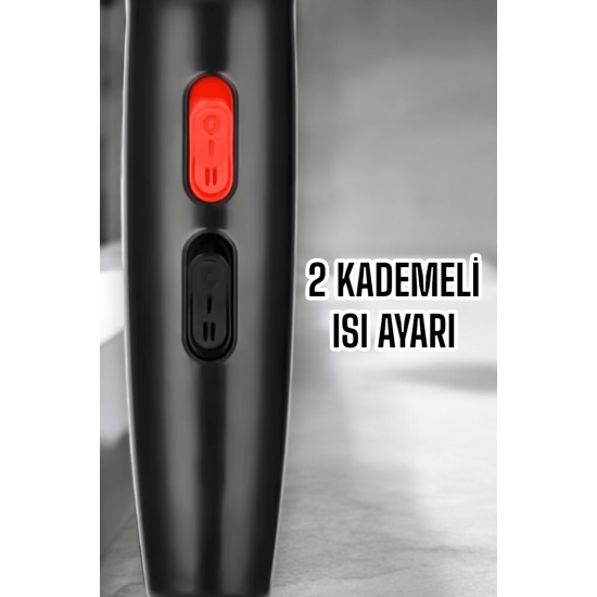 Tüm Saç Tiplerine Uygun, İki Kademeli Hız Ayarlı Fön Makinesi