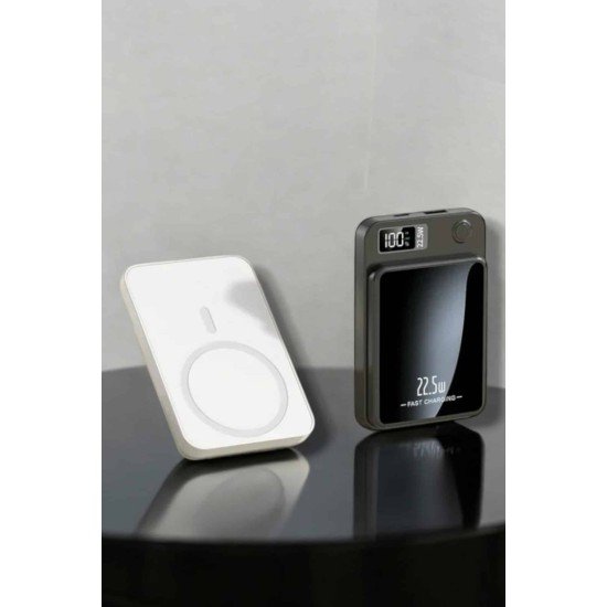 iOS Uyumlu 22.5W Hızlı Şarj Magsafe Powerbank Dijital Göstergeli 10.000 mAh
