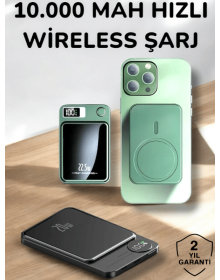 iOS Uyumlu 22.5W Hızlı Şarj Magsafe Powerbank Dijital Göstergeli 10.000 mAh