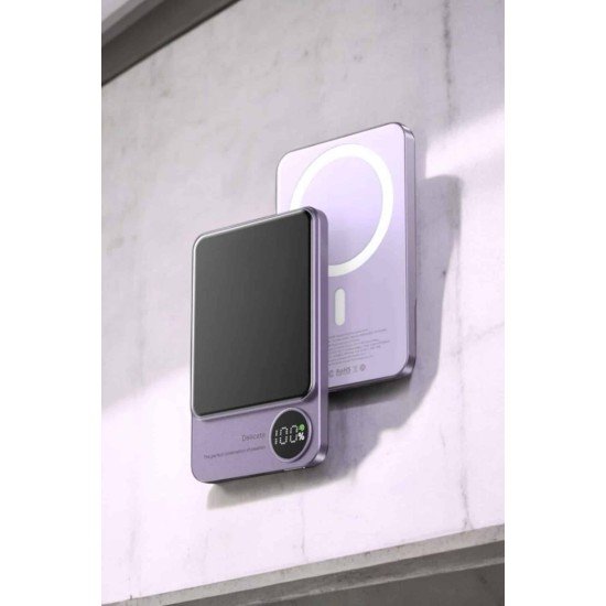 22.5W Magsafe Kablosuz Şarjlı Powerbank Dijital Ekran ve Hızlı Şarj 22.5W Magsafe Kablosuz Şarjlı Powerbank Dijital Ekran ve Hızlı Şarj