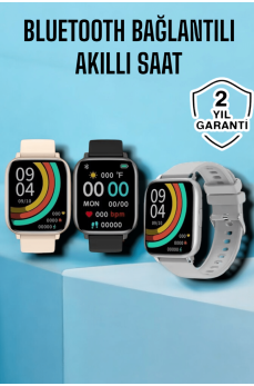 Titreşimli, Sağlık Takipli, Yeni Nesil Akıllı Saat  400mAh Batarya Kapasiteli