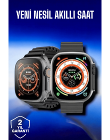 45 MM Gri Kasa Ultra Akıllı Saat Sesli Görüşme, Sağlık Takibi, Suya Dayanıklı