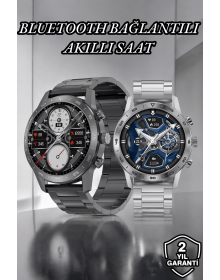 Suya Dayanıklı Dokunmatik Akıllı Saat Bluetooth 5.0, Sesli Asistan ve Sağlık Takibi