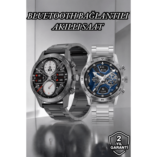 Suya Dayanıklı Dokunmatik Akıllı Saat Bluetooth 5.0, Sesli Asistan ve Sağlık Takibi