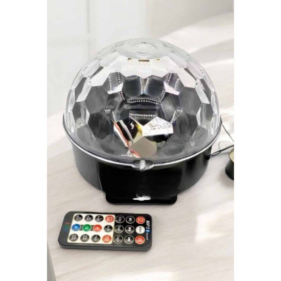 Bluetooth ve Uzaktan Kumandalı Çok Renkli Masaüstü Disko Topu