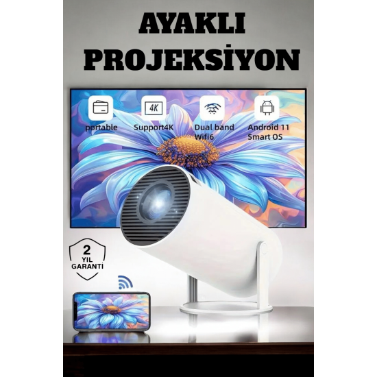 130 İnç Geniş Ekran ve 4K Destekli Full HD Projeksiyon Cihazı 130 İnç Geniş Ekran ve 4K Destekli Full HD Projeksiyon Cihazı