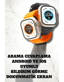 Uyku ve Nabız Takipli, Wireless Şarjlı Akıllı Saat Android ve iOS Uyumlu