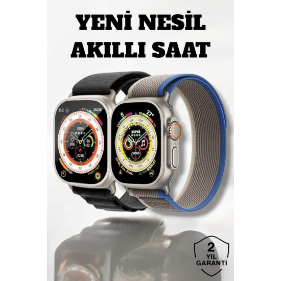 49MM Ekranlı, Kan Basıncı ve Adımsayar Özellikli Bluetooth Akıllı Saat 49MM Ekranlı, Kan Basıncı ve Adımsayar Özellikli Bluetooth Akıllı Saat