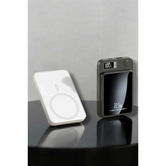iOS Uyumlu 22.5W Hızlı Şarj Magsafe Powerbank Dijital Göstergeli 10.000 mAh iOS Uyumlu 22.5W Hızlı Şarj Magsafe Powerbank Dijital Göstergeli 10.000 mAh