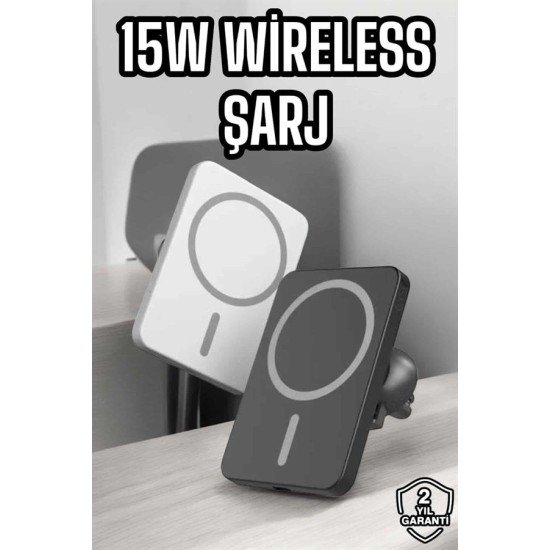 İOS Uyumlu Manyetik Tasarım Magsafe İphone 12/13/14/15 Uyumlu Powerbank