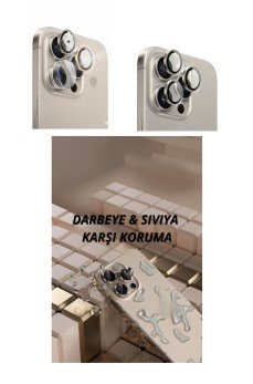 iPhone 16 Pro Max Kamera Lens Koruyucu Naturel