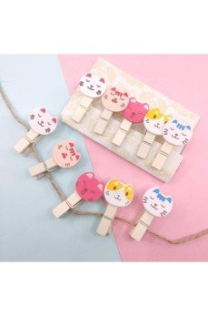 İpli Mandallı Kedili Fotoğraf Albümü Kedi Kafası Şekilli Mandal