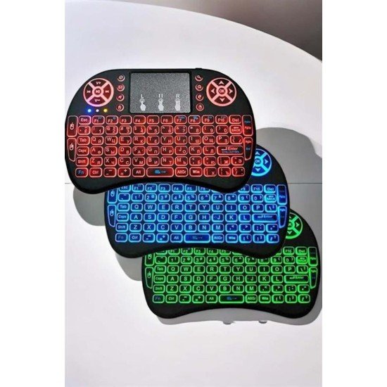 Işıklı Kablosuz Mini Q Klavye Tüm Cihazlara Uyumlu Işıklı Kablosuz Mini Q Klavye Tüm Cihazlara Uyumlu