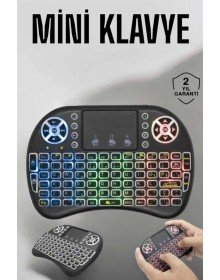 Işıklı Kablosuz Mini Q Klavye Tüm Cihazlara Uyumlu