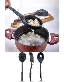 Isıya Dayanıklı 3 in 1 Servis Kepçesi - Kepçe Kevgir Kaşık 3'ü Bir Arada Servis Seti