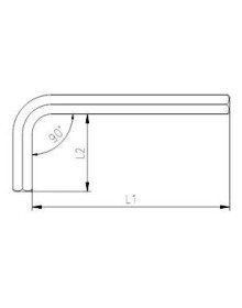 İzeltaş 4900 Allen Anahtar Altı Köşe 2 mm