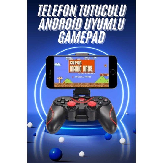 Joystik Gamepad Bluetooth Telefon Tutucu Oyun Kolu Telefon Android Uyumlu