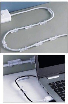 Kablo Sabitleyici Klipsler 20 Adet Kablo Düzenleyici Duvar Fayans Cam Kablo Tutucu Yapışkanlı Klips