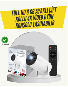 Kablosuz 4K Projeksiyon – Wi‑Fi 6 & Bluetooth 5.0 ile Oyun ve Uygulama Merkezli