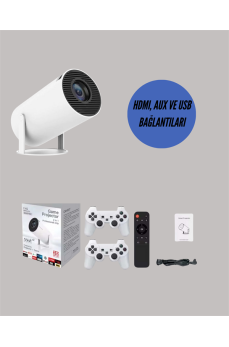 Portatif 4K Projeksiyon – 4.000 Uygulama, Kablosuz Yansıtma ve Bluetooth 5.0 Portatif 4K Projeksiyon – 4.000 Uygulama, Kablosuz Yansıtma ve Bluetooth 5.0