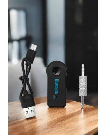 Kablosuz Bluetooth Aux Araç Kiti Siyah Hafıza Kartlı