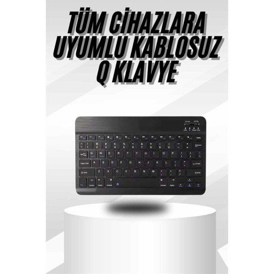 Kablosuz Bluetooth Bağlantılı Taşınabilir Q Klavye Tüm Cihazlara Uyumlu