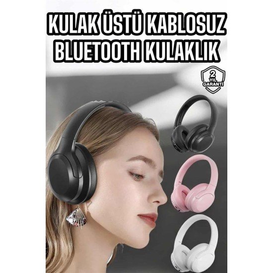 Kablosuz Bluetooth Kulaklık ANC/ENC Destekli Kulak Üstü Yüksek Ses Kaliteli Kablosuz Bluetooth Kulaklık ANC/ENC Destekli Kulak Üstü Yüksek Ses Kaliteli