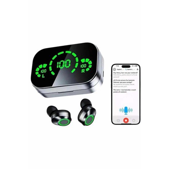 Kablosuz Bluetooth Kulaklık Çift Telefon Destekli Powerbankli Dijital Göstergeli Kablosuz Bluetooth Kulaklık Çift Telefon Destekli Powerbankli Dijital Göstergeli