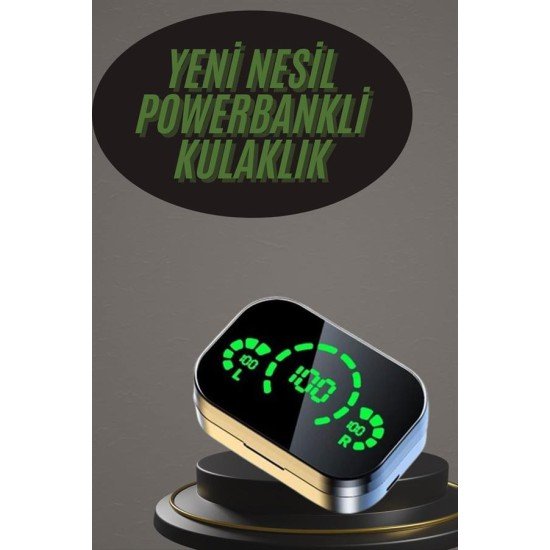 Kablosuz Bluetooth Kulaklık Çift Telefon Destekli Powerbankli Dijital Göstergeli Kablosuz Bluetooth Kulaklık Çift Telefon Destekli Powerbankli Dijital Göstergeli