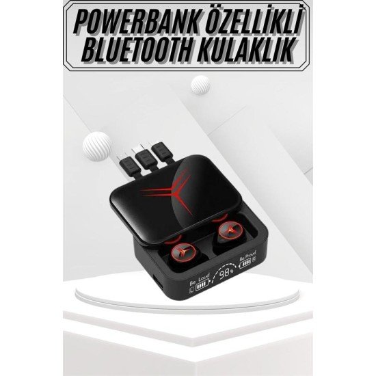 Kablosuz Bluetooth Kulaklık Powerbank Özellikli Göstergeli Hd Mikrofon Kablosuz Bluetooth Kulaklık Powerbank Özellikli Göstergeli Hd Mikrofon