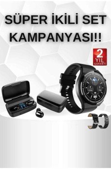 Kablosuz Bluetooth Kulaklık ve Kordon Hediyeli Akıllı Saat Nabız Ölçer Uzun Pil Ömrü Kablosuz Bluetooth Kulaklık ve Kordon Hediyeli Akıllı Saat Nabız Ölçer Uzun Pil Ömrü