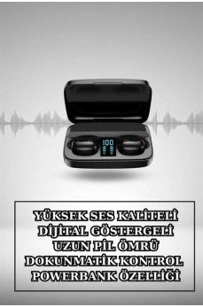Kablosuz Bluetooth Kulaklık ve Kordon Hediyeli Akıllı Saat Nabız Ölçer Uzun Pil Ömrü