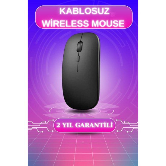 Kablosuz Mouse Fare Şarjlı Bluetooth Wireless Çift Modlu Sessiz Kablosuz Mouse Fare Şarjlı Bluetooth Wireless Çift Modlu Sessiz