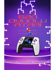 Kablosuz Oyun Konsolu Atari Game Stick Retro Konsol 520 Oyunlu