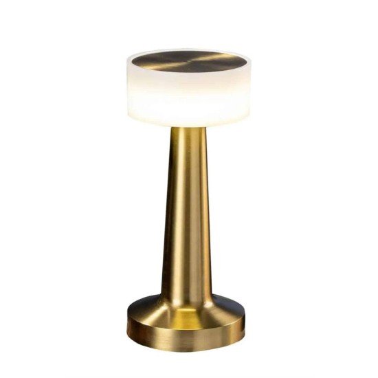 Kablosuz Renkli Masa ve Gece Lambası Altın Rengi Dokunmatik Led Lamba