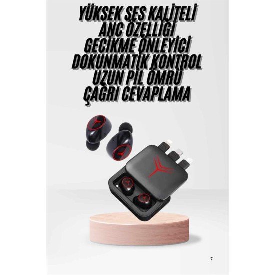 Kablosuz Şarj Göstergeli Powerbank Özellikli Bluetooth Kulaklık Çağrı Cevaplayabilen Kablosuz Şarj Göstergeli Powerbank Özellikli Bluetooth Kulaklık Çağrı Cevaplayabilen
