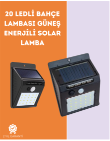 Kablosuz Solar LED Lamba | Bahçe, Veranda, Merdiven Işığı, Otomatik Aç-Kapa Sensörlü