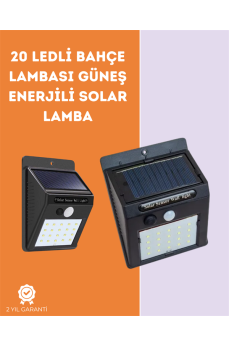 Kablosuz Solar LED Lamba | Bahçe, Veranda, Merdiven Işığı, Otomatik Aç-Kapa Sensörlü