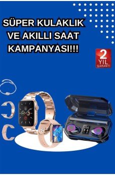 Kadınlar İçin 3 Kordonlu Akıllı Saat ve Dijital Göstergeli Powerbankli Bluetooth Kulaklık Dokunmatik Kontrol Kadınlar İçin 3 Kordonlu Akıllı Saat ve Dijital Göstergeli Powerbankli Bluetooth Kulaklık Dokunmatik Kontrol