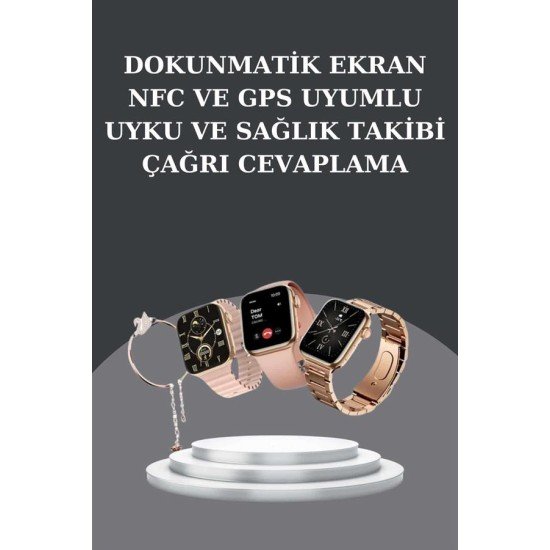 Kadınlara Özel Bileklik Hediyeli Akıllı Saat ve Dijital Göstergeli ANC Özellikli Bluetooth Kulaklık